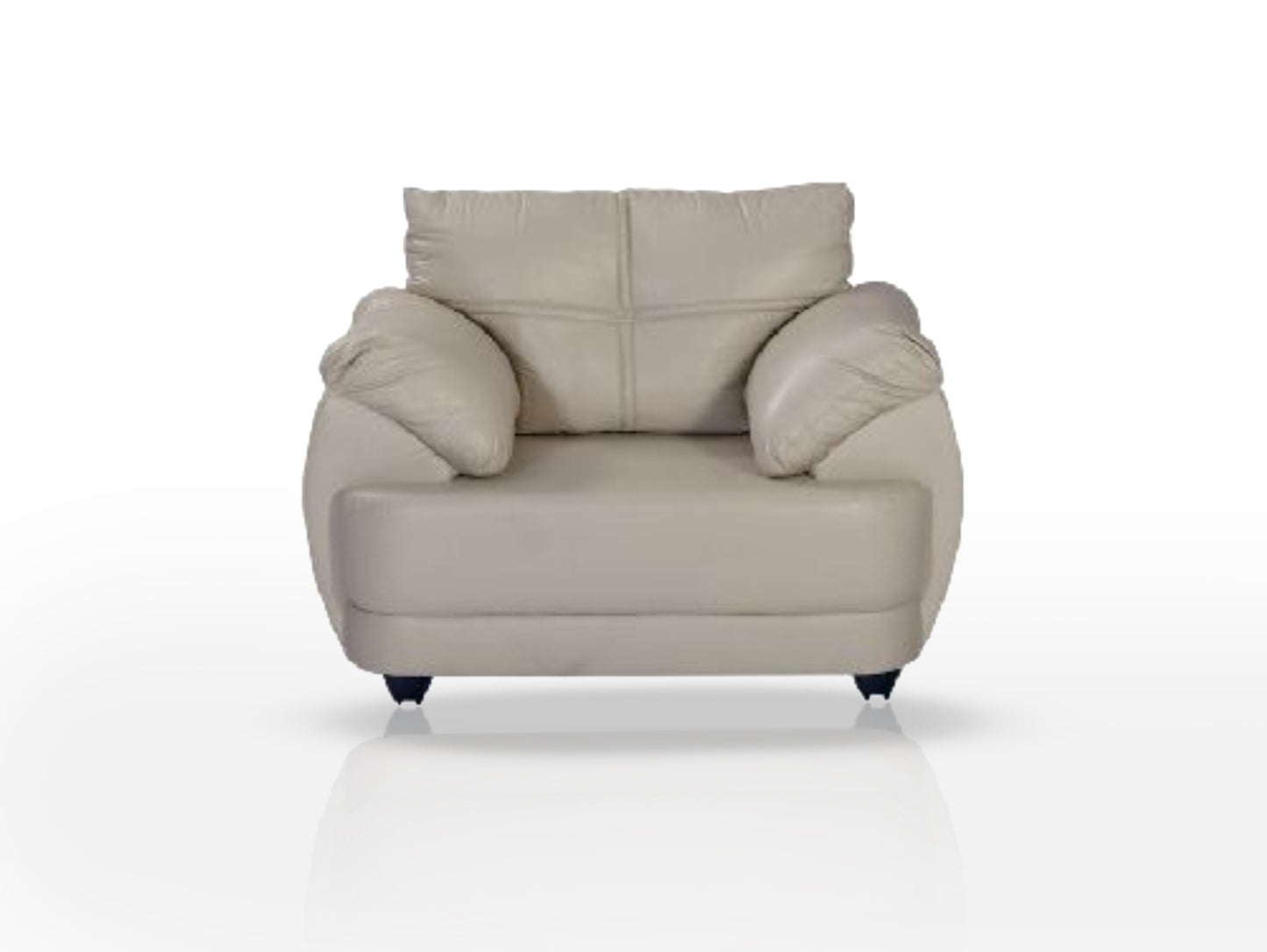 Finss Off White One Seater Sofa I Homes & Office I Leatherette