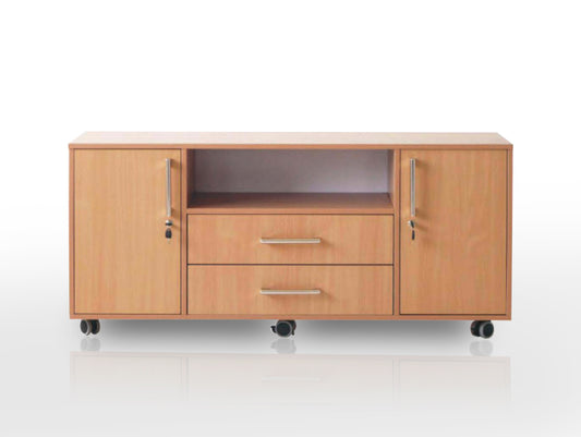 Engineered Wood I 2 Drawer I Free Standing Storage Cabinet I Laminate Finish - Finss