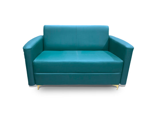 Finss Furniture I Leather Show Room Office Sofa I Colour Blue I Leatherette I 2 Seater