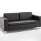 Black 3 Seater Sofa I Office I Leatherette I Finsh Colour - Black